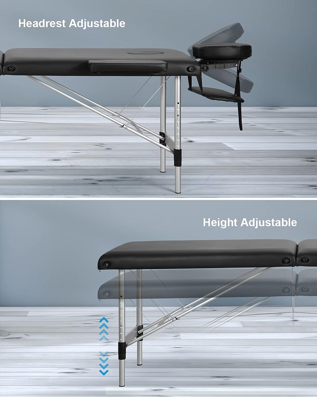 Portable Height Adjustable 2 Section Massage Table L625