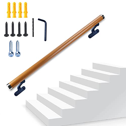 6.5Ft Wooden Non-Slip Wall Mounted Handrail U963102
