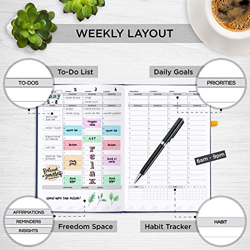 Purple-Grey Undated Weekly Planner X4436