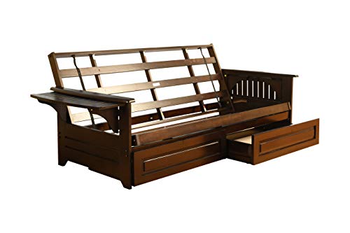 Full Size Futon with Storage Drawers in Espresso Finish X89148