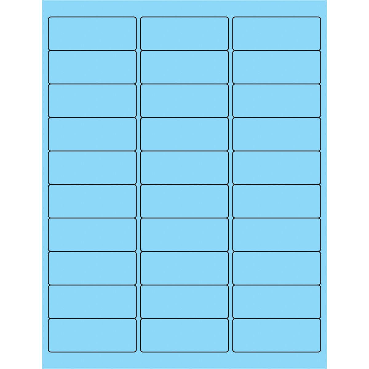 Pastel Blue Rectangle Laser Labels 3000/Case K4618