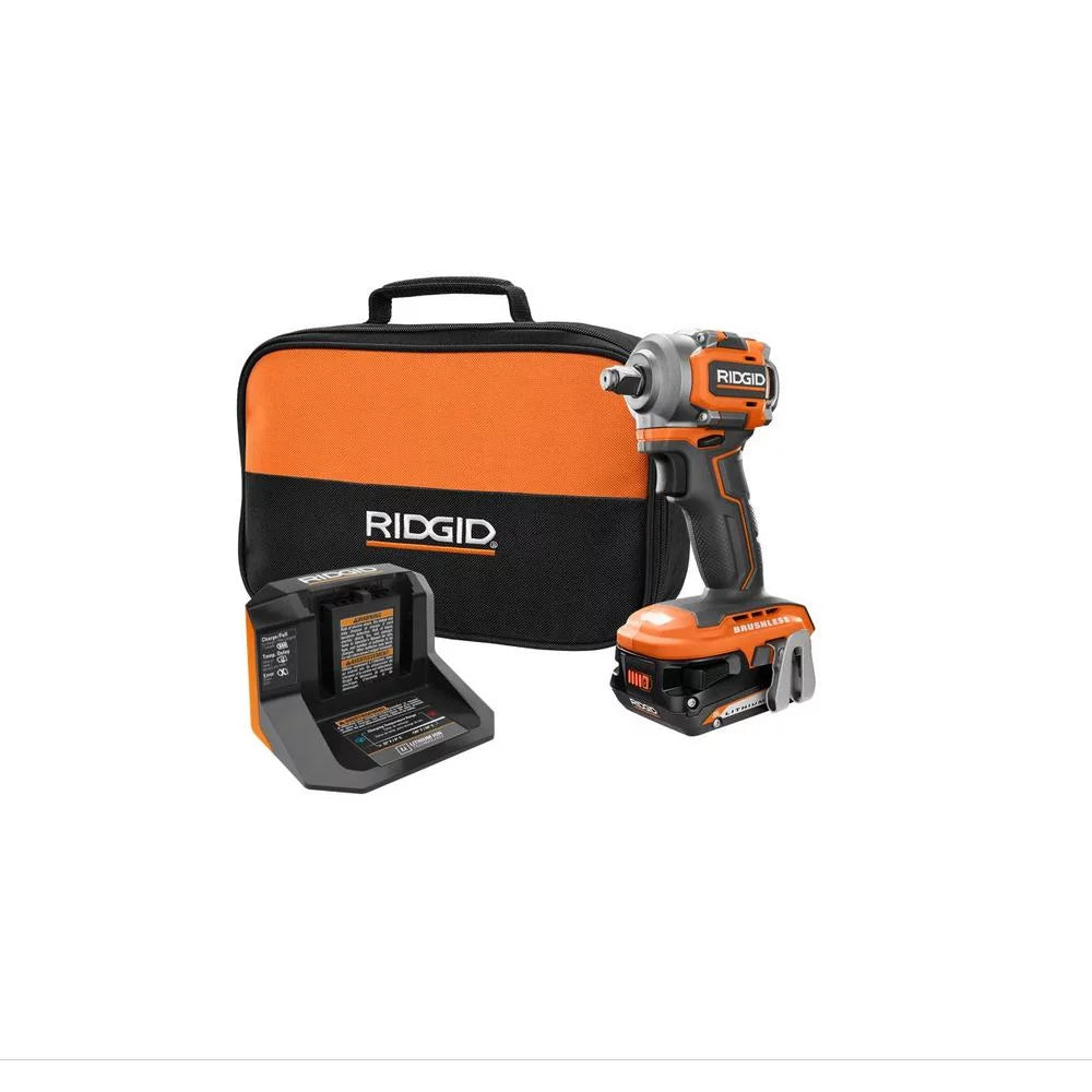 18V Brushless Cordless 1/2 in. Impact Wrench Kit with 2.0 Ah Battery and Charger J775