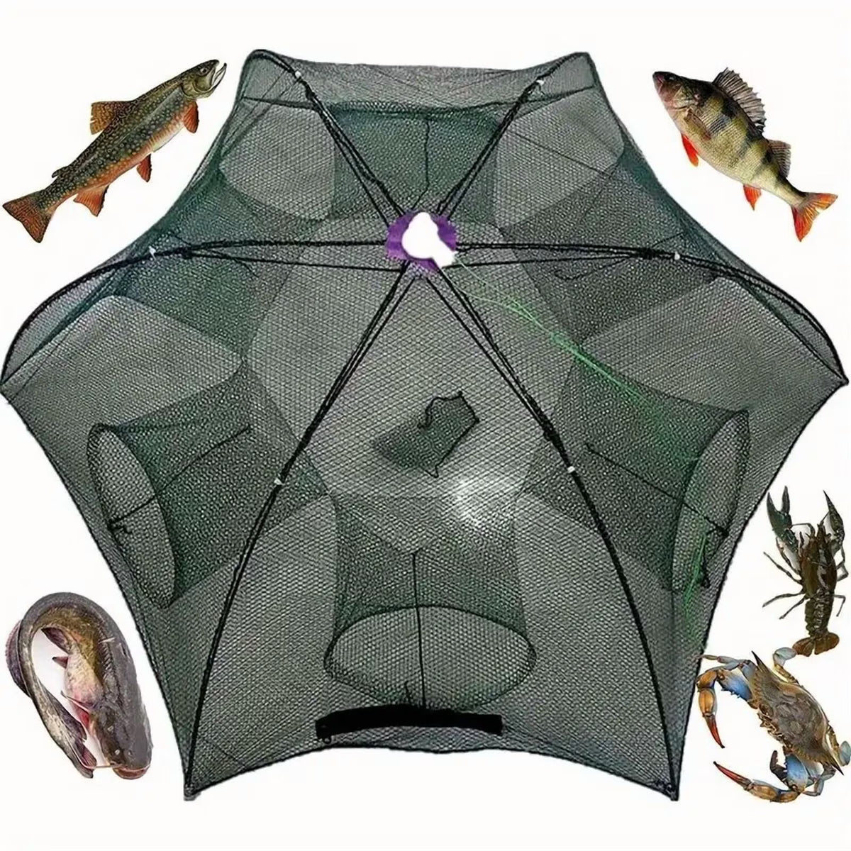 Nylon Foldable Fishing Bait Trap F676