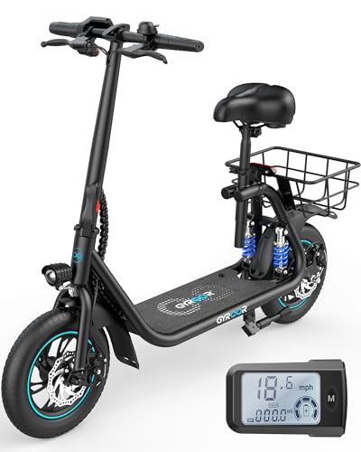 Black 12" Electric Scooter with Basket Z601