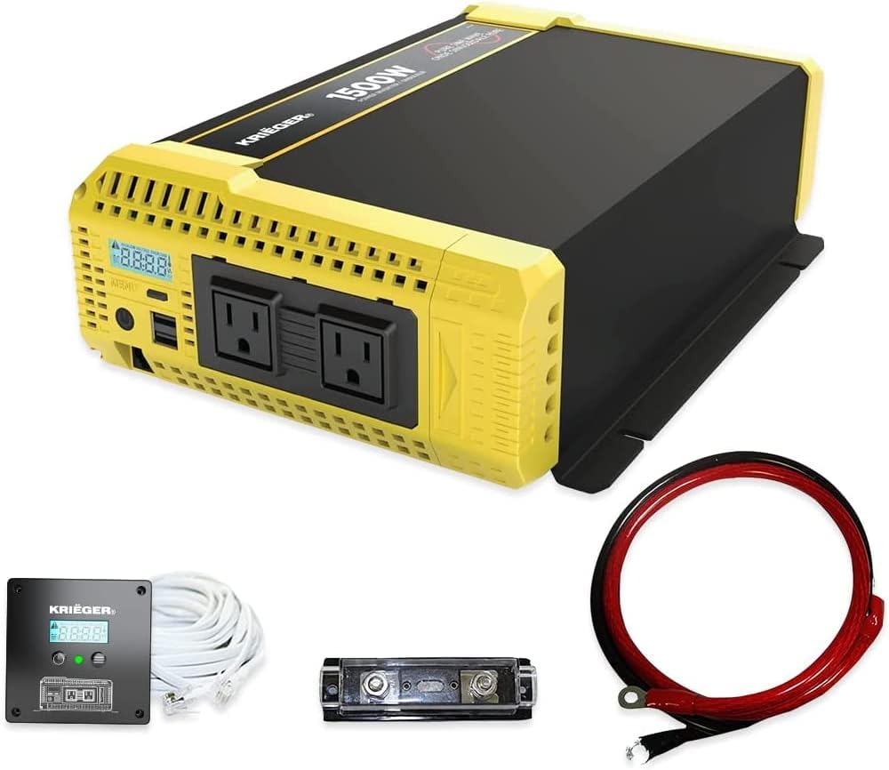 1500 Watt 12V Pure Sine Inverter with Dual AC Outlets & USB Z216