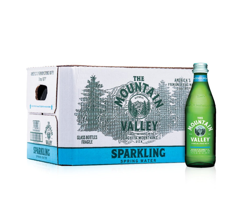 Sparkling Water, 333 mL Glass Bottles (Pack of 24) A588
