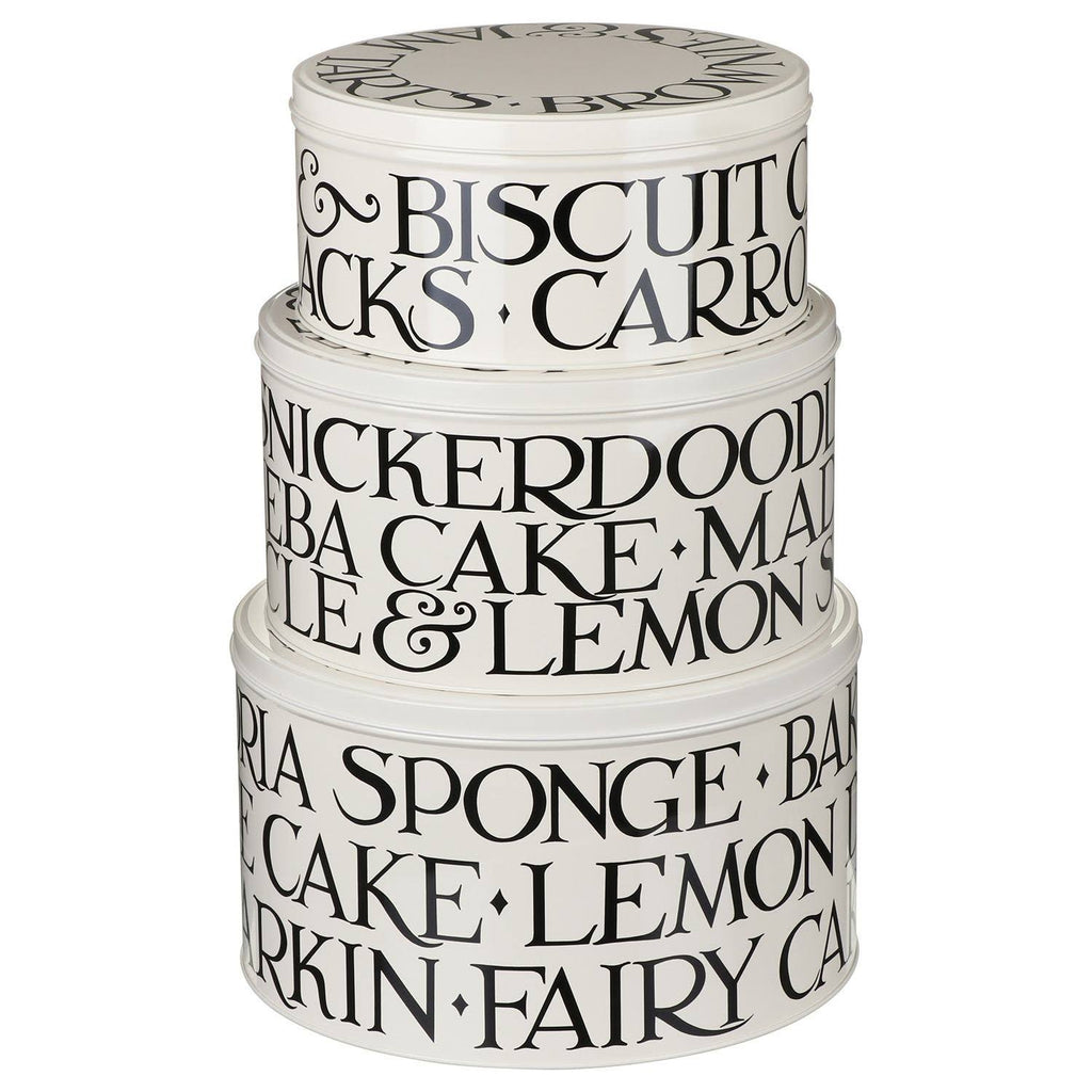 Black Set of 3 Cake Tins H3679