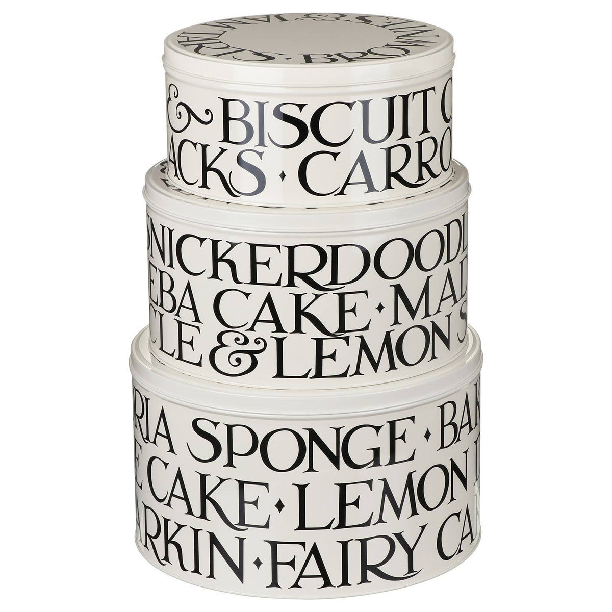 Black Set of 3 Cake Tins H3679