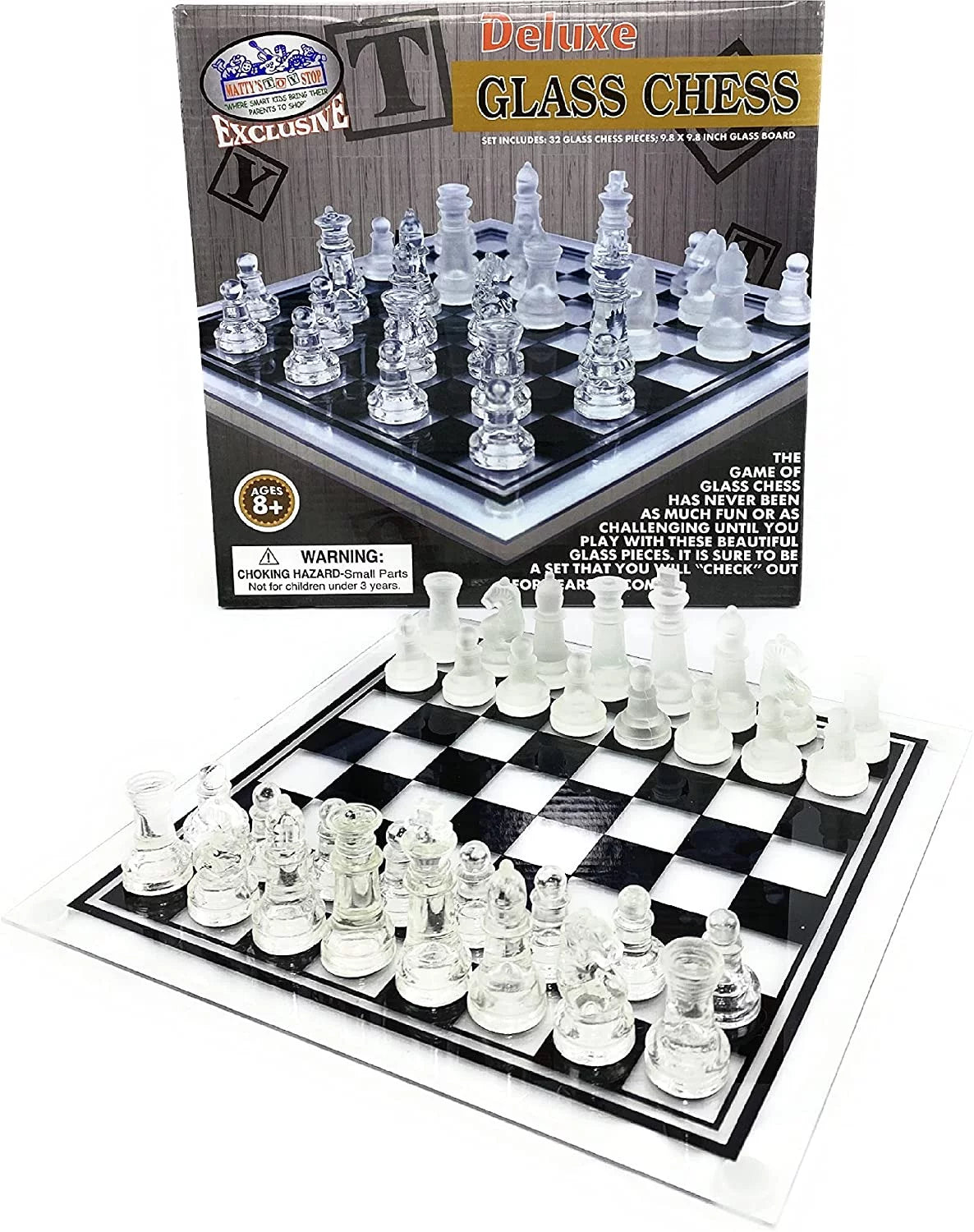 Small Glass Chess Set O715159