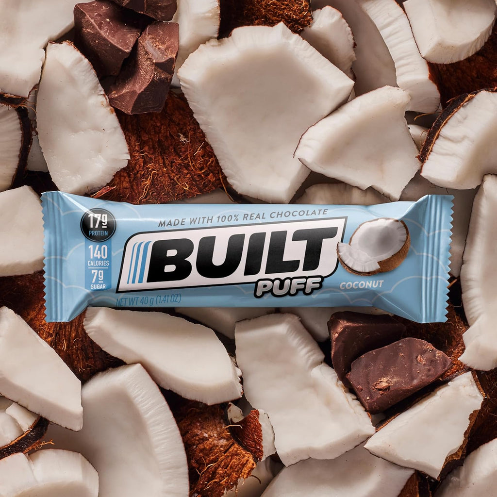 Coconut Marshmallow Puff Protein Bar, 12 count, 17g Protein, Gluten Free E610501
