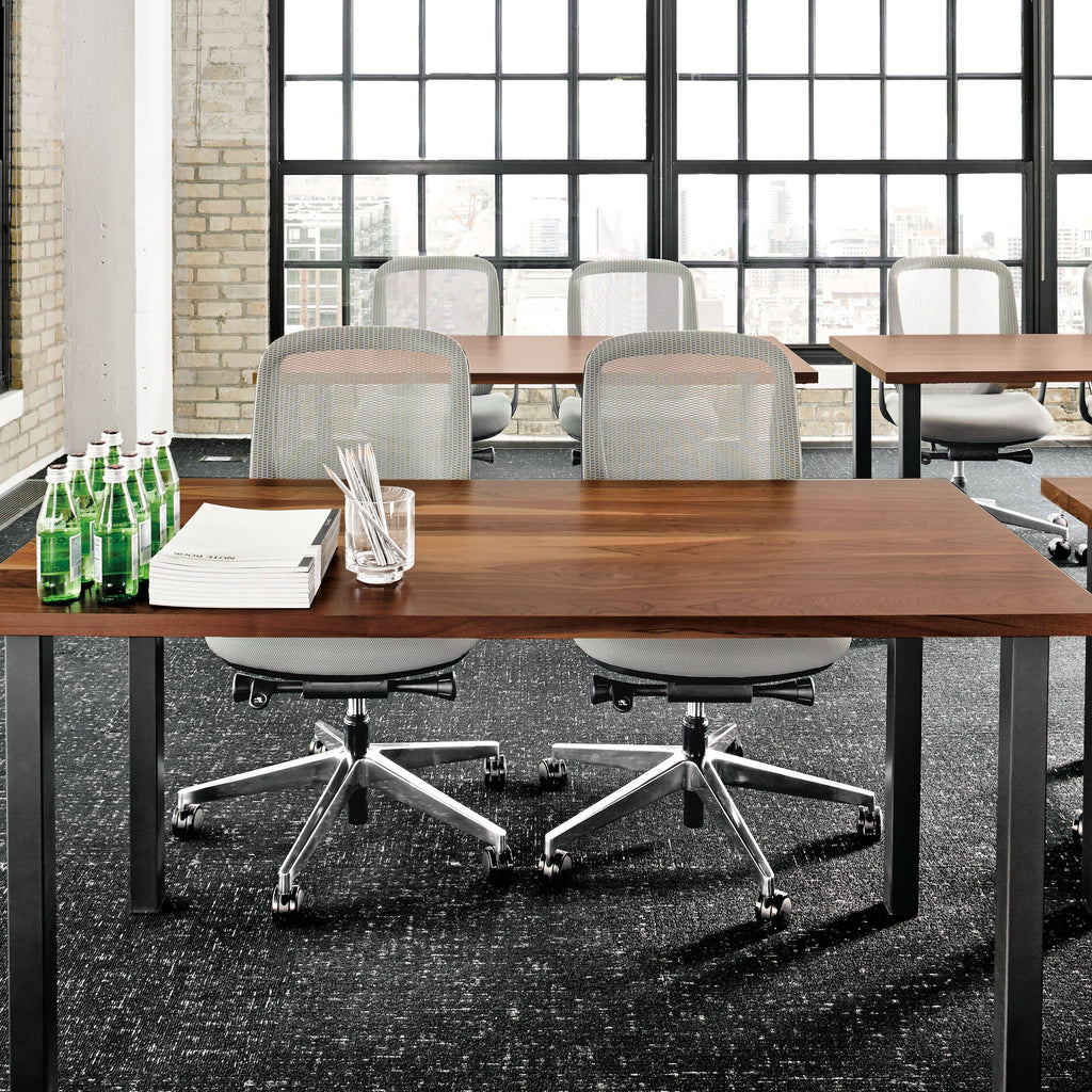 Cherry Top Table with Ocean Blue Base F62402