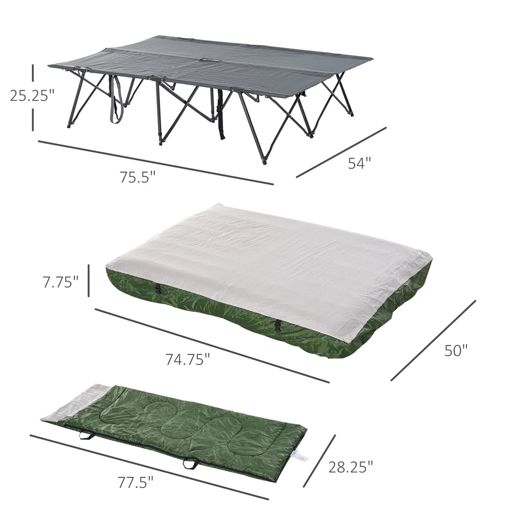 Folding Camping Cot Set with Sleeping Bag and Carry Bag E411905