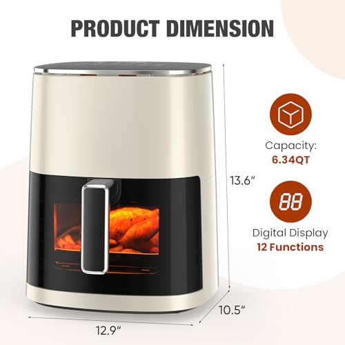6QT Square Nonstick Air Fryer S1444