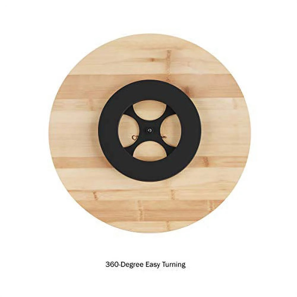 All-Natural Bamboo Round Single Tier 14 Inch Lazy Susan Turntable G8420