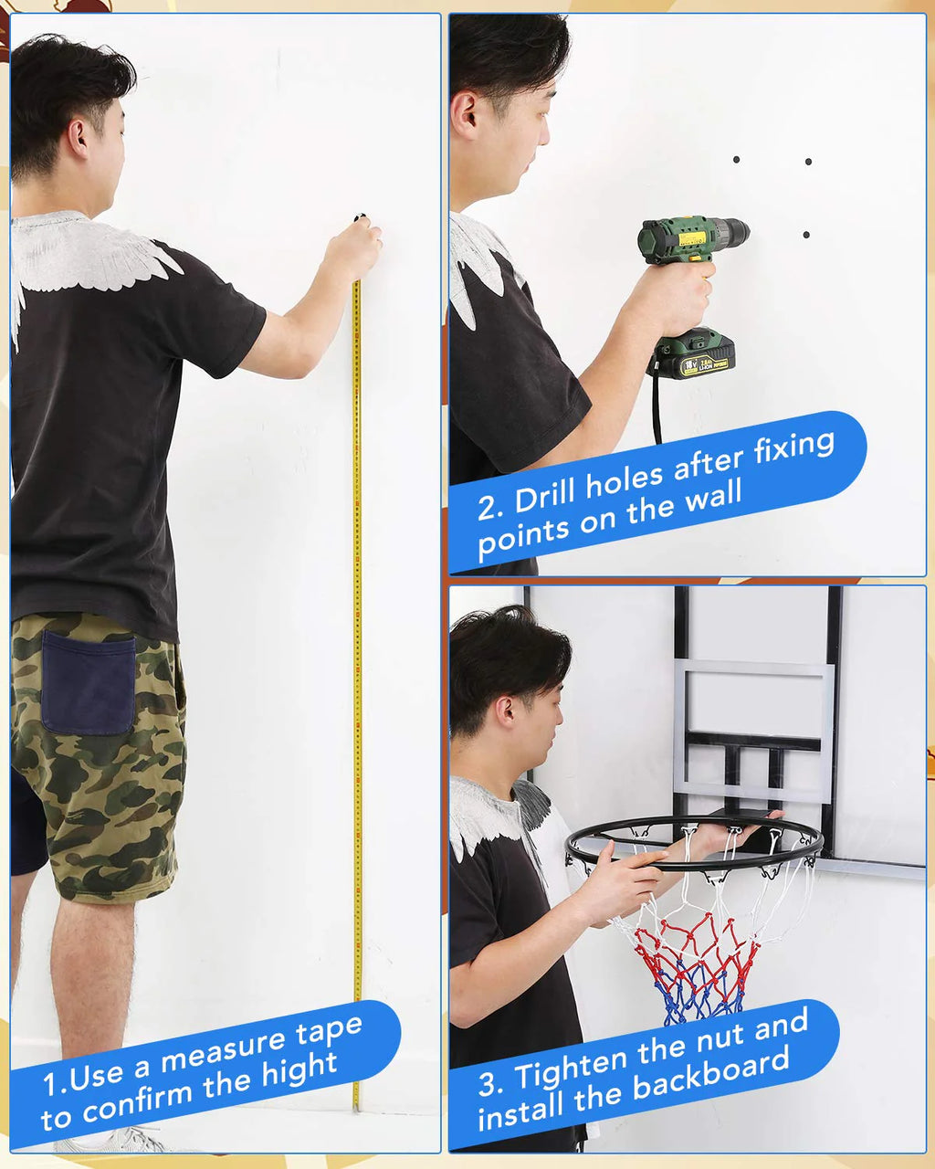 44 Basketball Backboard and Rim Combo R132810