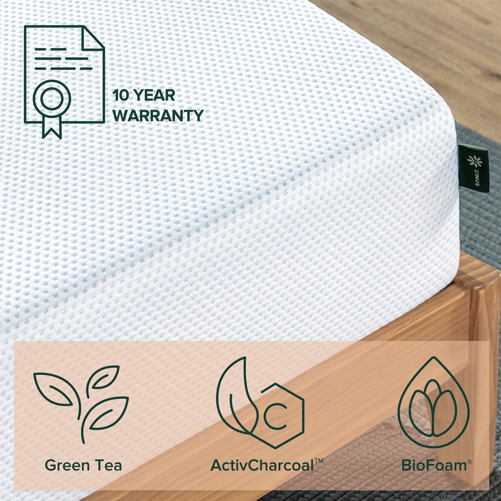 12 Green Tea Cooling Gel Memory Foam Mattress O936
