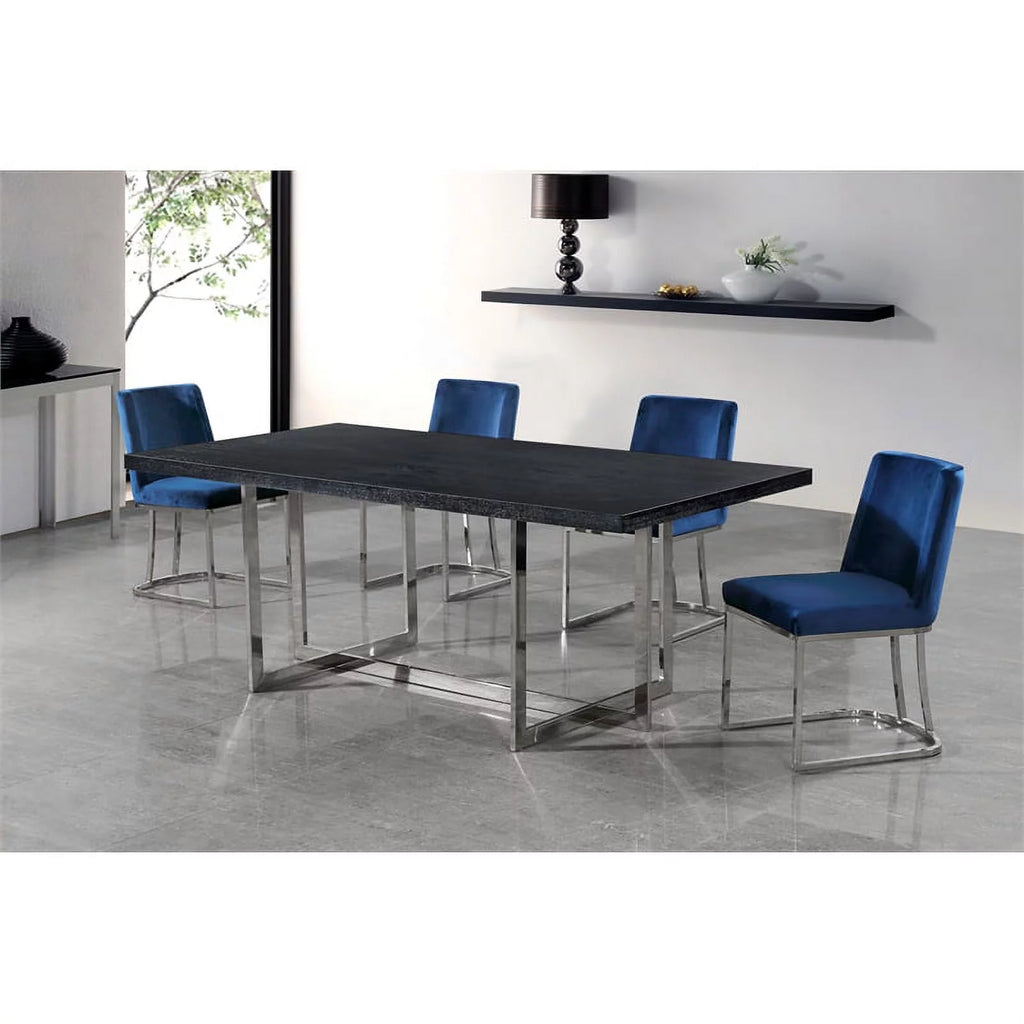 Navy Velvet Dining Chair Set of 2 V5802