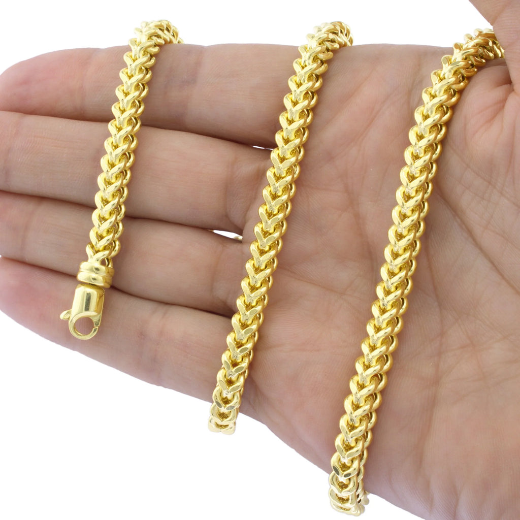 10k Yellow Gold 5mm Franco Chain Bracelet H223