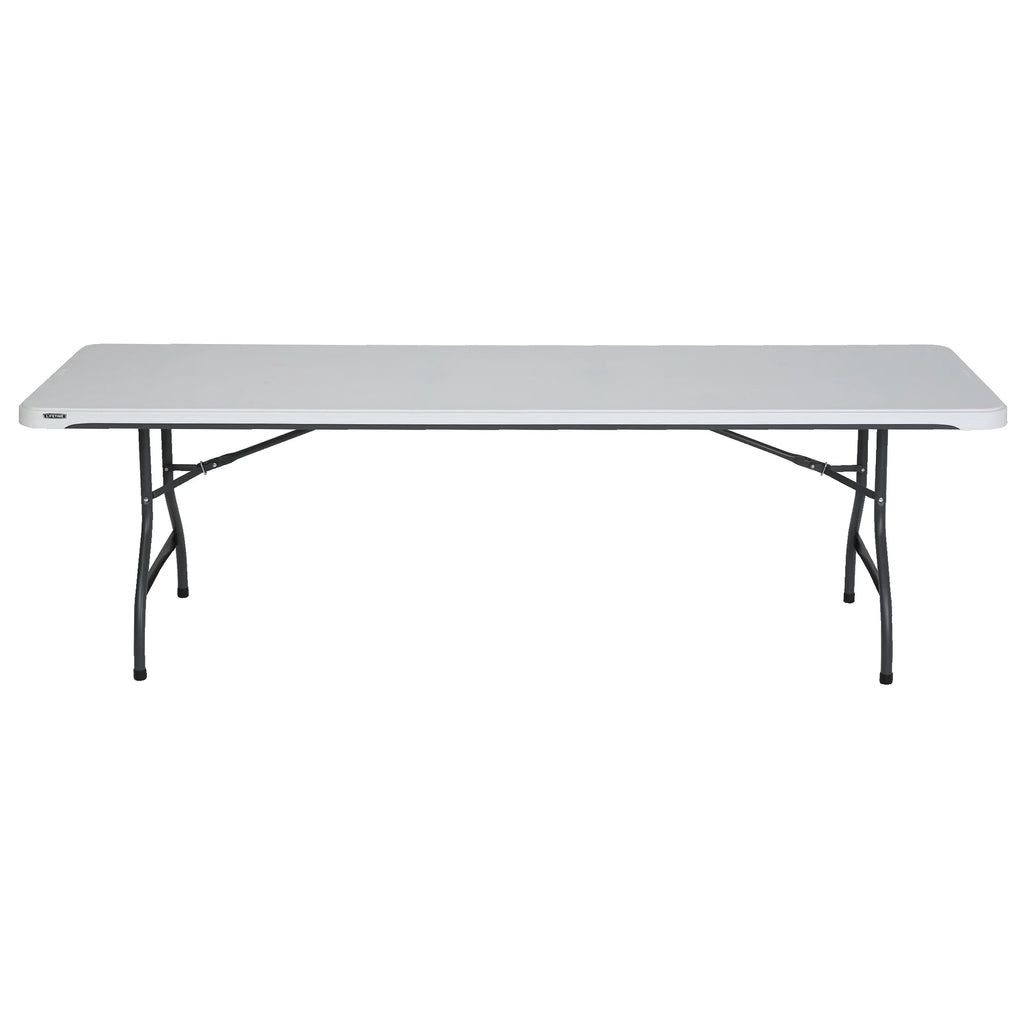 White Granite 8 Foot Rectangle Folding Table S259347
