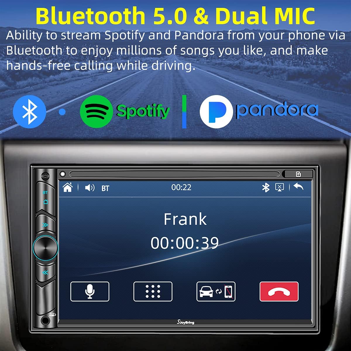 7" Capacitive Touchscreen Car Stereo with Bluetooth 5.0 T661678