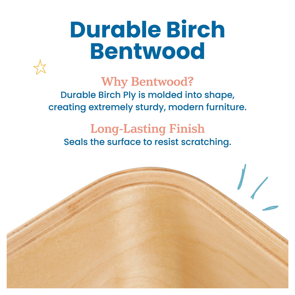 Bentwood Chair, 12in Seat Height, Natural, 2-Pack E457804