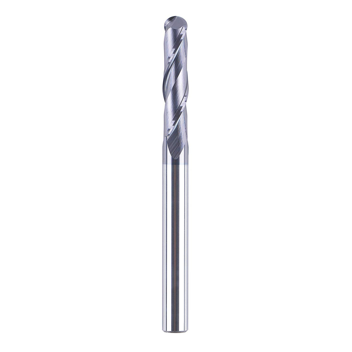 Ball Nose Carbide End Mill CNC Cutter Router Bits Double Flutes Spiral Milling Tool 1/4 inch Shank 3 inch Over Length Pack of 2 D939045