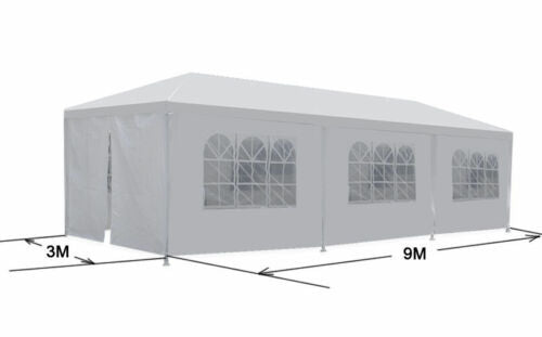 White Outdoor Gazebo Canopy Tent with 8 Removable Walls C52509