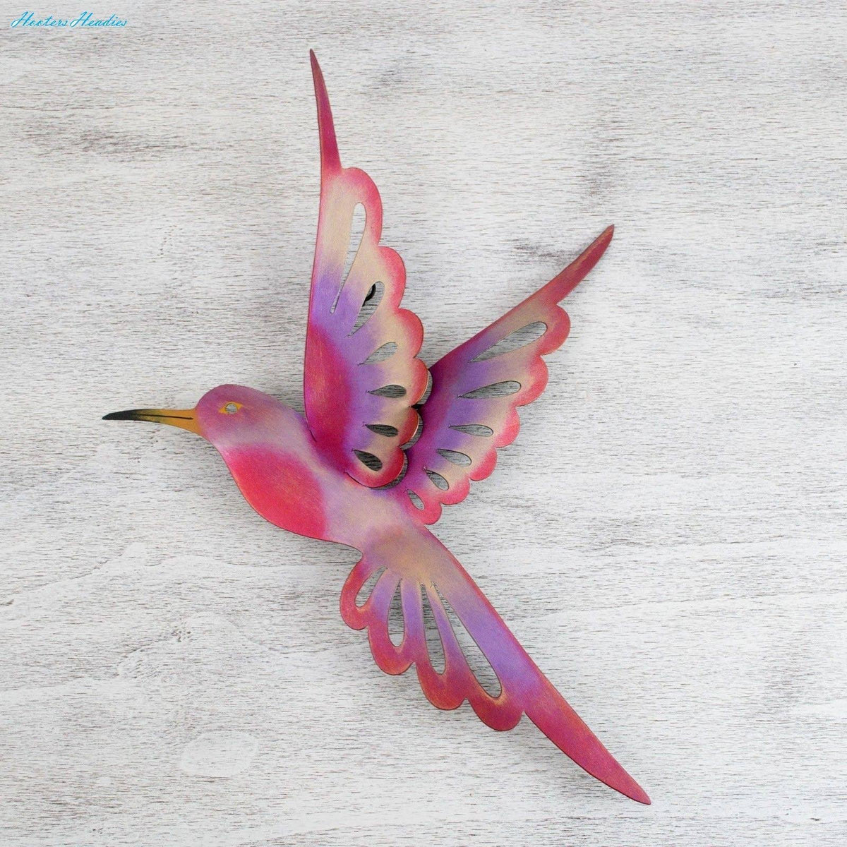 Purple Steel Bird Wall Decor O7427