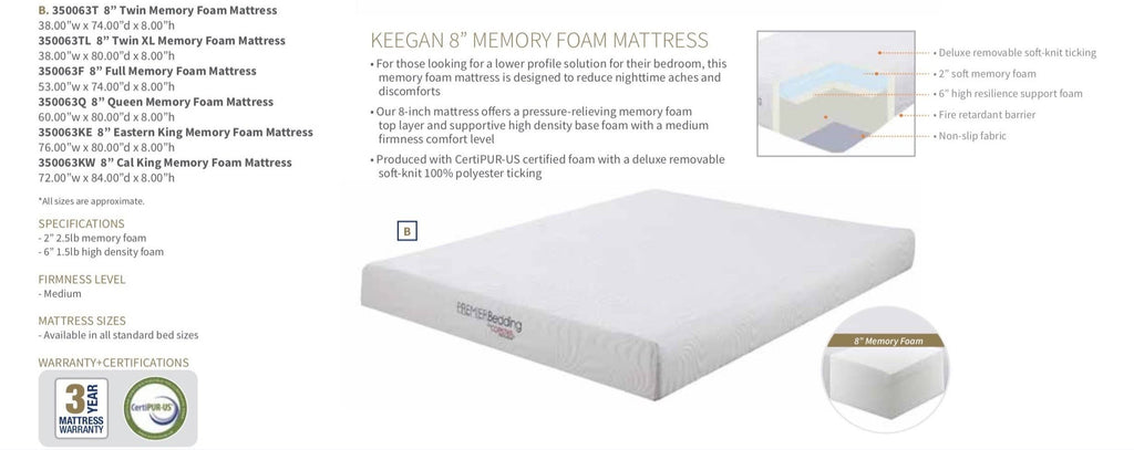 Full Memory Foam Mattress N719