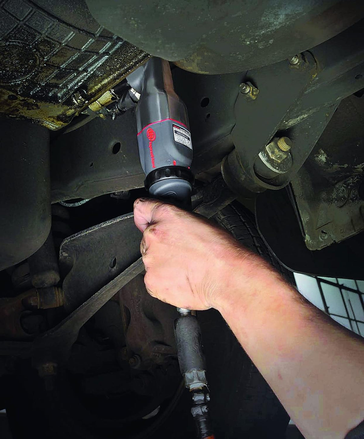 3/8" Pneumatic Air Impact Wrench, Right Angle, Low Profile, Gray X956820
