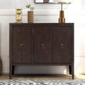 Antique Brown Wooden Accent Storage Cabinet with Adjustable Shelf R404