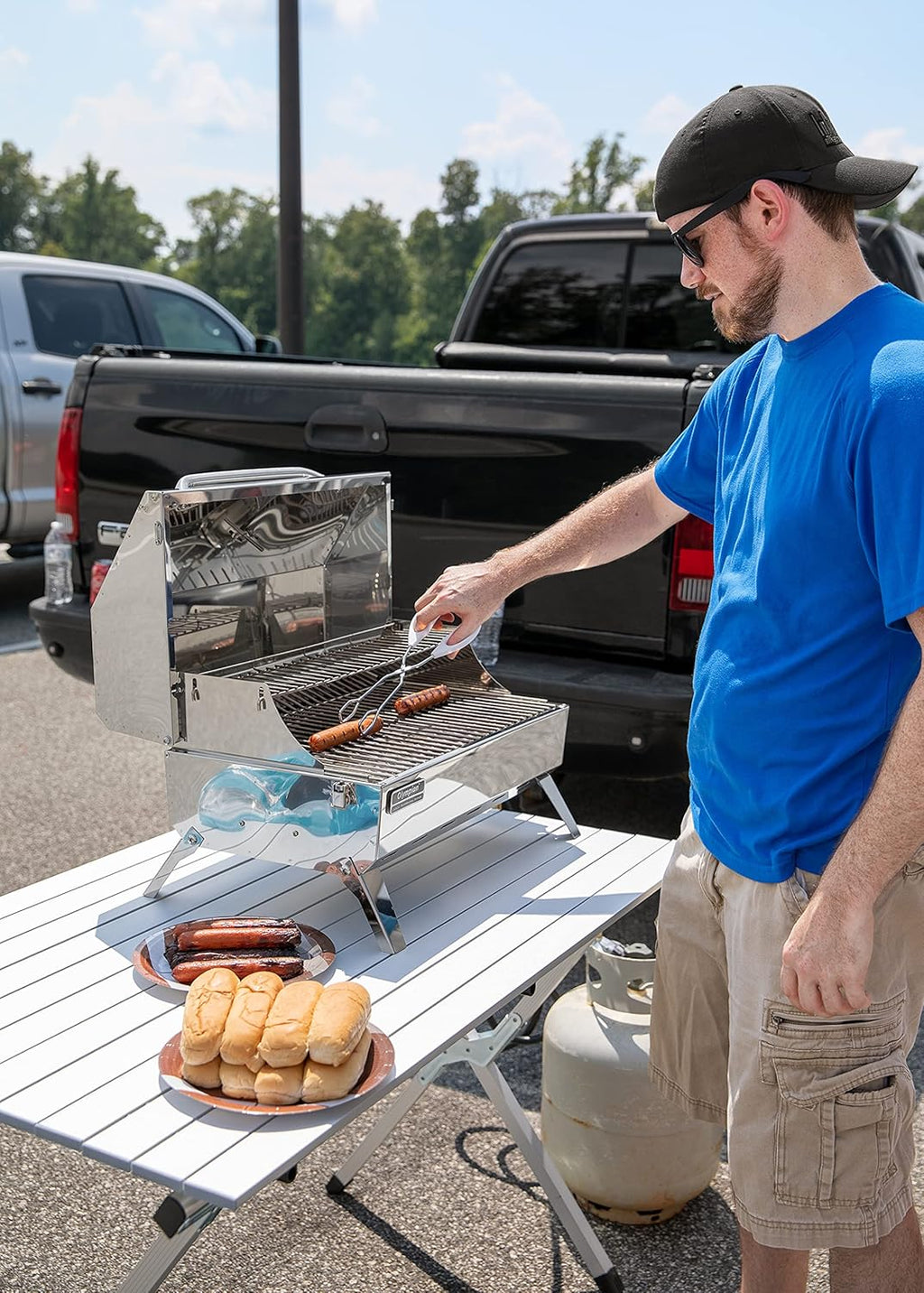 Aluminum Roll-Up Campsite Table with Carrying Bag S58129