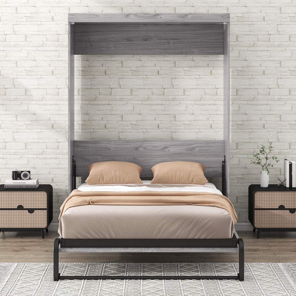 Pine Wood Full Size Murphy Bed O3716