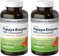 Papaya Enzyme with Chlorophyll Chewable Tablets, 2 Pack O416