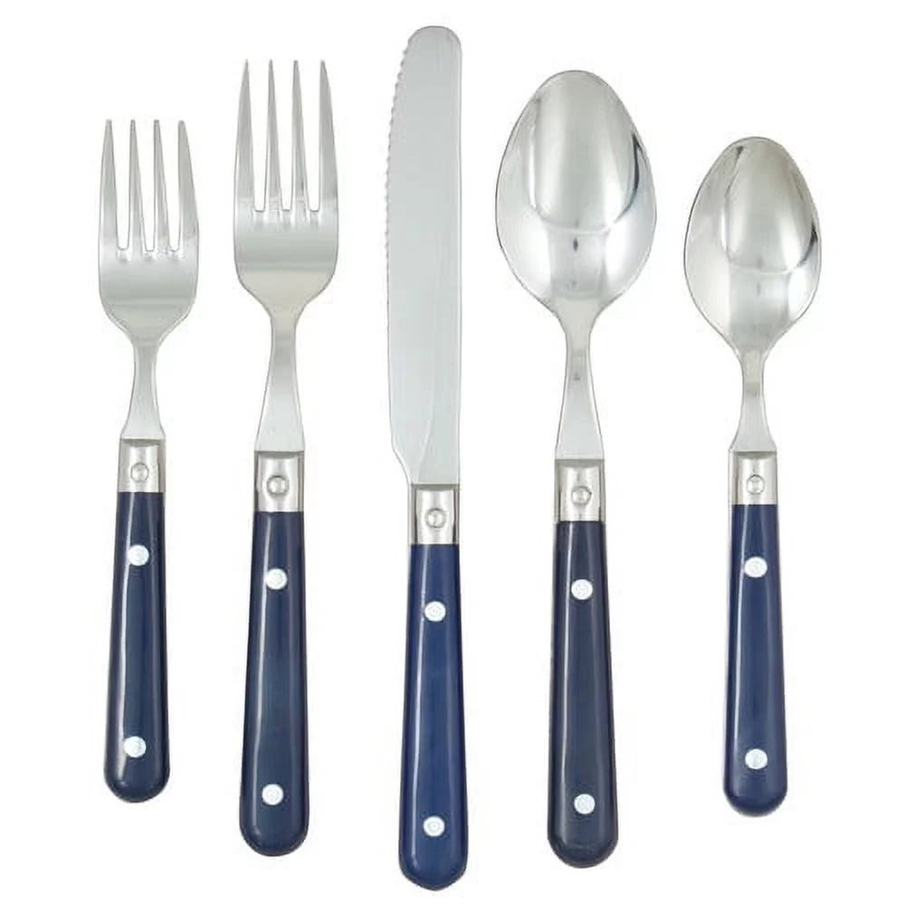 20-Piece Stainless Steel Flatware Set, Black, Service for 4 I1819