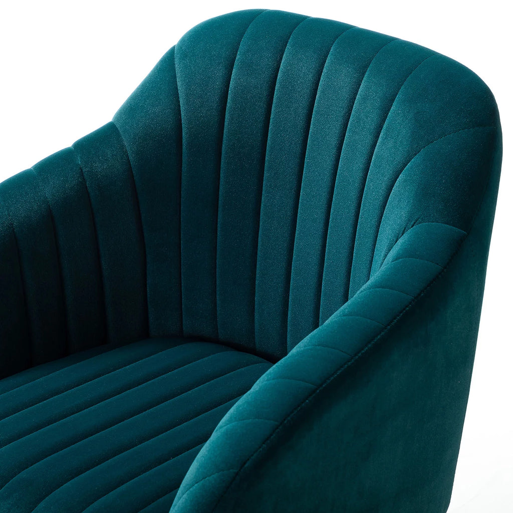 Green Velvet Adjustable Swivel Task Chair B154