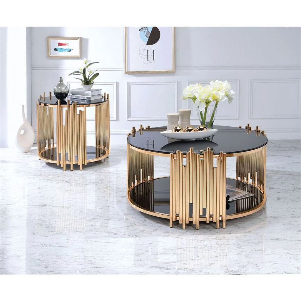Round Glass Top Coffee Table D174913