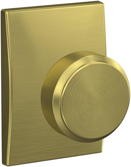 Satin Brass Hall-Closet and Bed-Bath Lock, Pack of 2 I349439