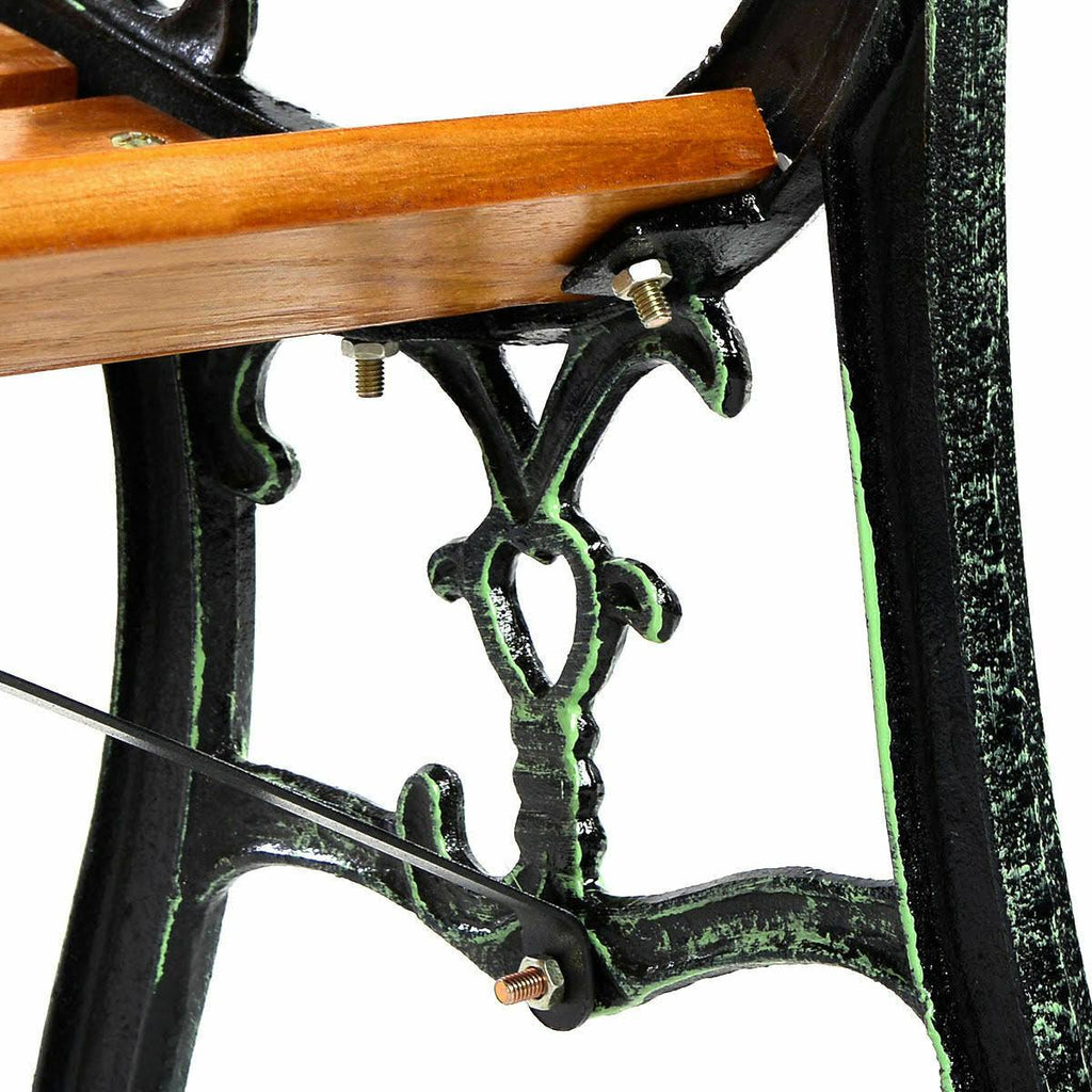 Cast Iron Hardwood Patio Bench Y713