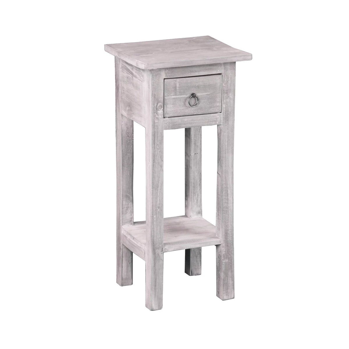 Gray Solid Distressed Narrow Side Table Q316736