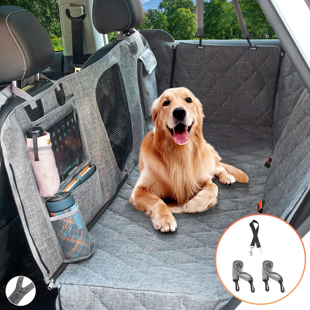 Waterproof Dog Car Seat Cover with Mesh Window Pack of 2 E725899