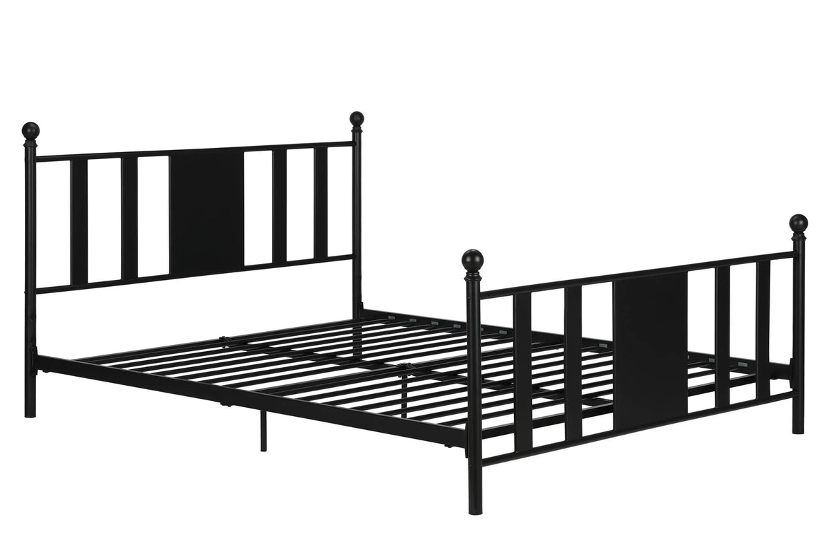Queen Black Metal Platform Bed N4514