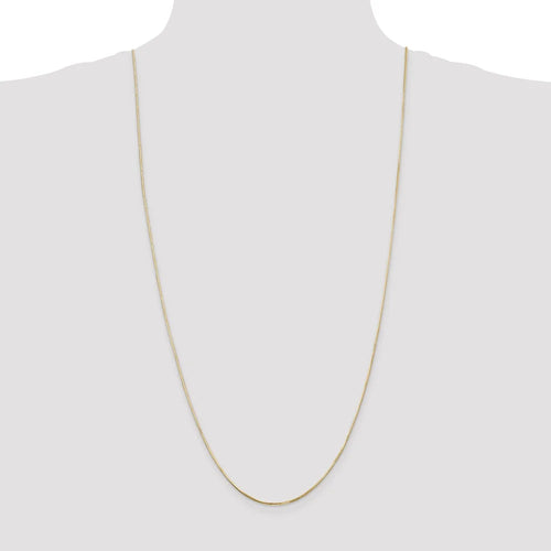 14kt Yellow Gold 1.2mm Octagonal Snake Chain 30 inch Lobster Clasp M5589