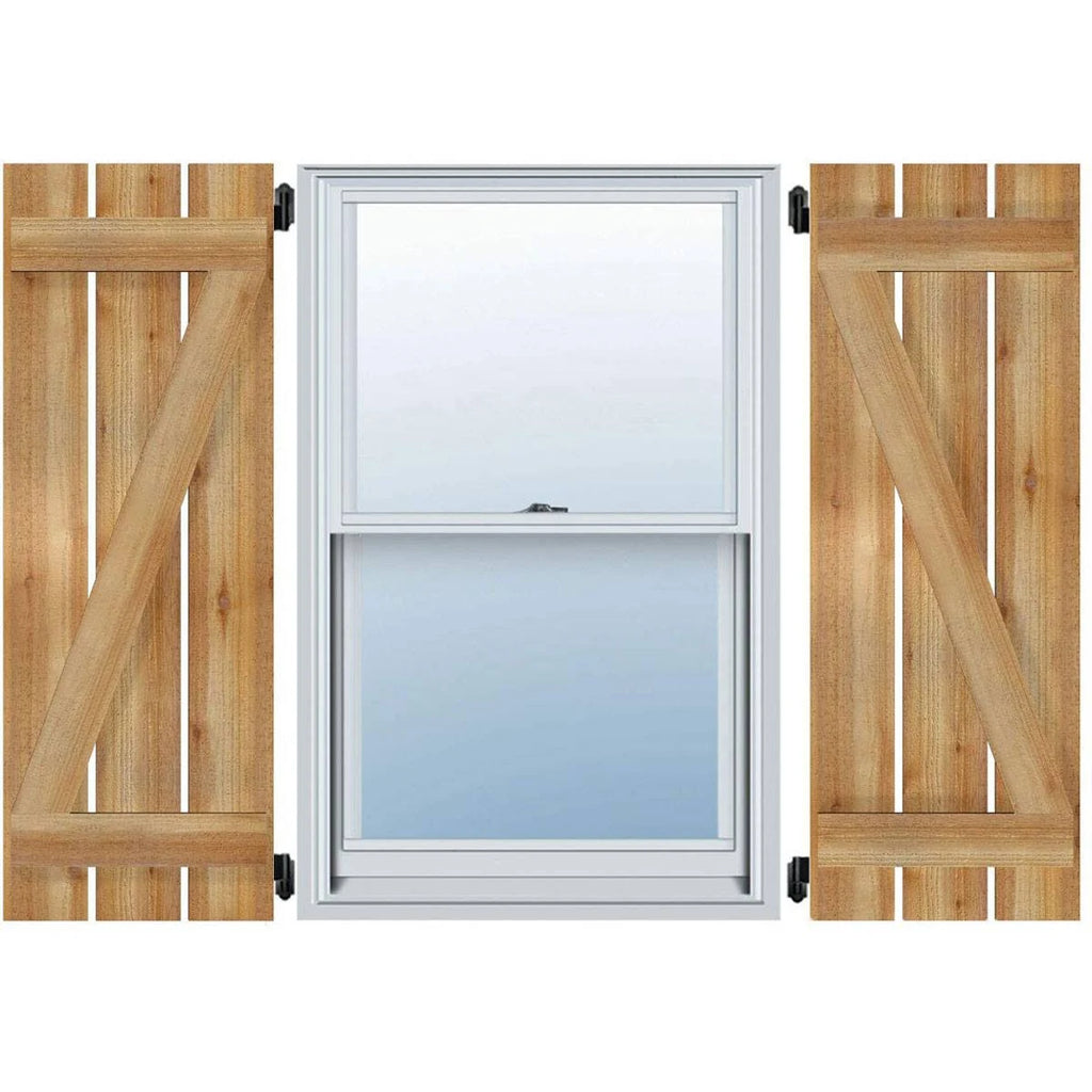 Rough Sawn Western Red Cedar Board-n-Batten Shutters L5685