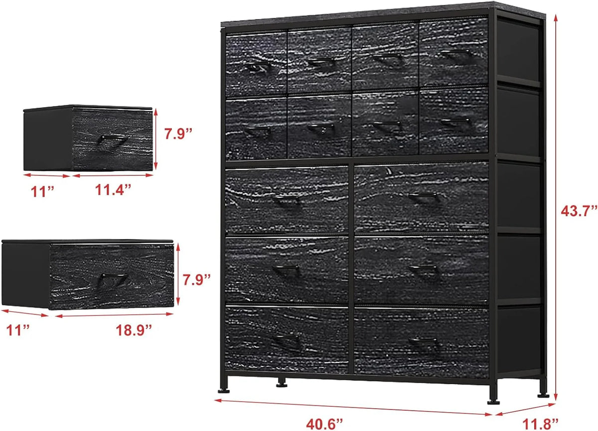 14 Drawer Fabric Storage Dresser C863