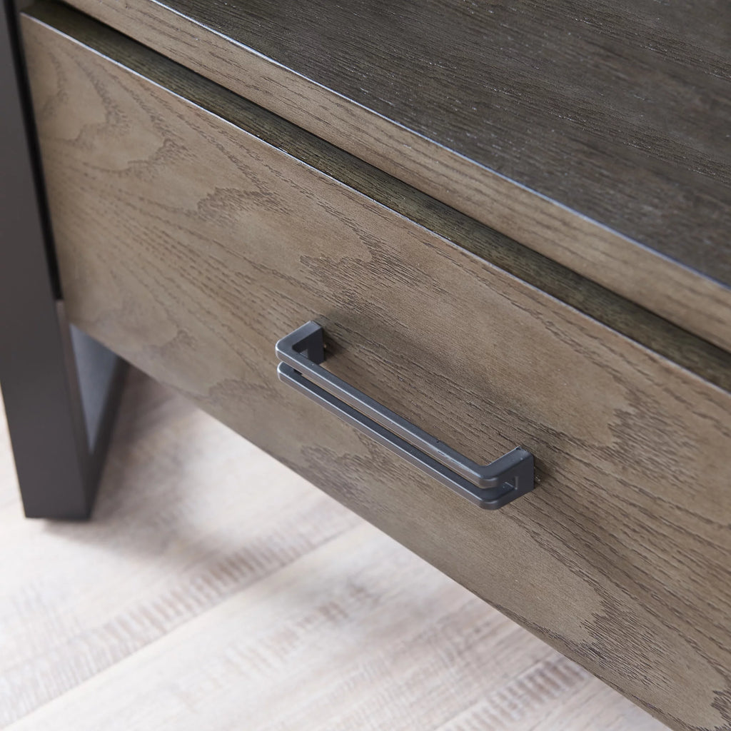 Mixed Metal and Wood Corner TV Stand I49765