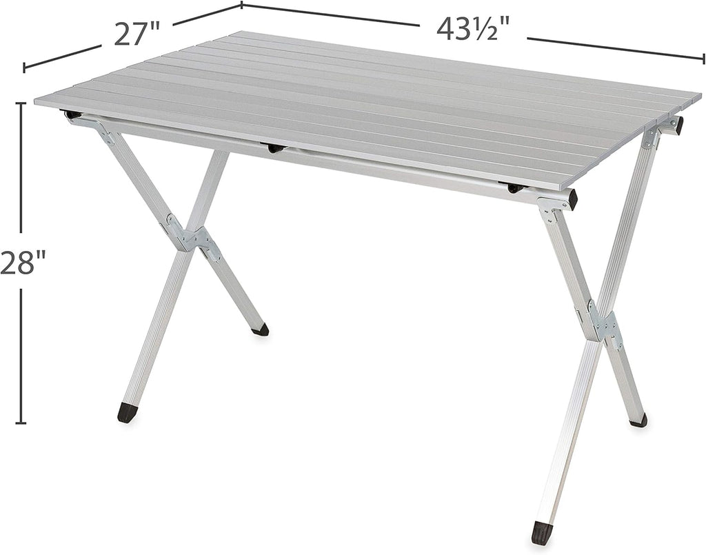 Aluminum Roll-Up Campsite Table with Carrying Bag S58129