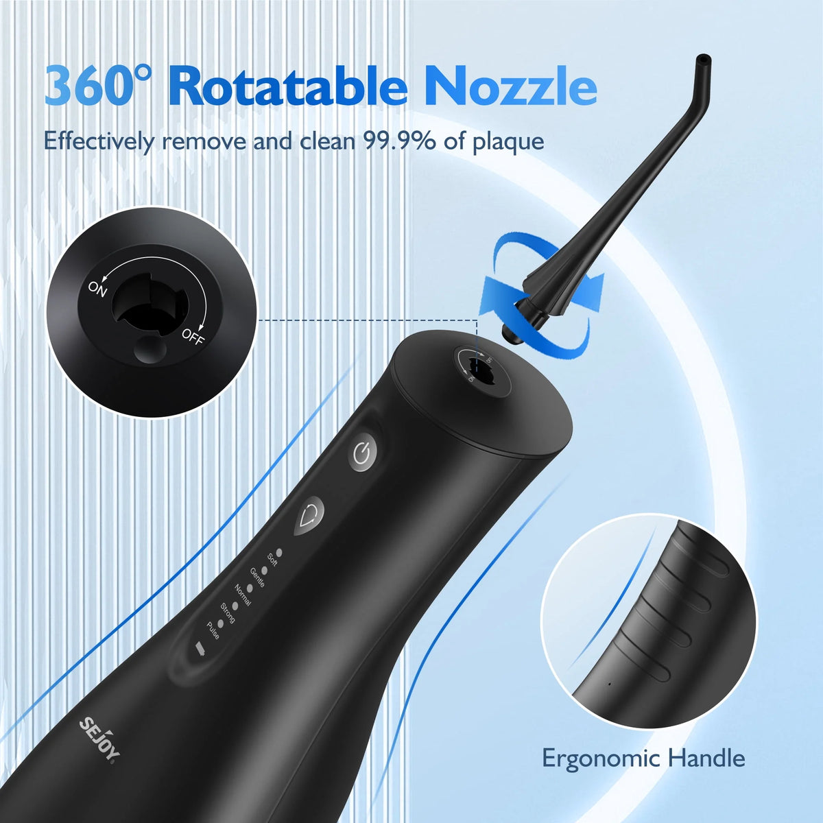Cordless Water Flosser 300ML Rechargeable Oral Irrigator 5 Jet Tips L87823