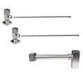 Satin Nickel Lavatory Supply Kit with Valves & Risers H95491