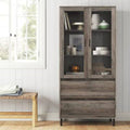 Gray Wash China Cabinet P908